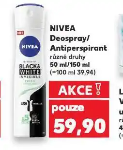 Kaufland Nivea antiperspirant nabídka