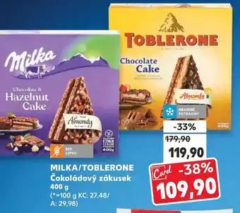 Kaufland MILKA/TOBLERONE Čokoládový zákusek nabídka