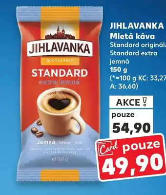 Kaufland JIHLAVANKA Mletá káva nabídka