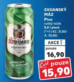 Kaufland SVIJANSKÝ MÁZ Pivo světlý ležák nabídka