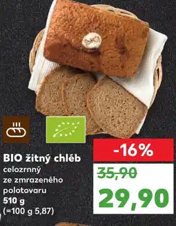 Kaufland BIO žitný chléb celozrnný nabídka