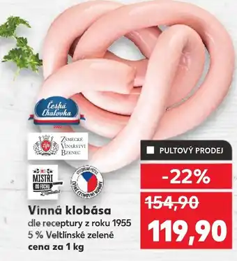 Kaufland Vinná klobása nabídka