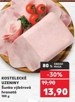 Kaufland KOSTELECKÉ UZENINY Šunka výběrová hranatá nabídka