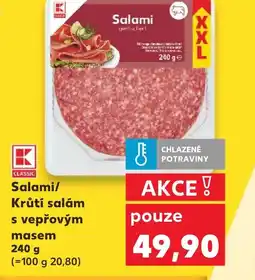 Kaufland Salami/ Krůtí salám s vepřovým masem nabídka