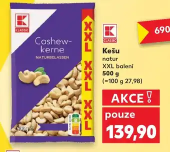 Kaufland Kešu natur nabídka