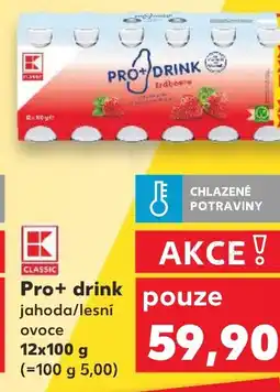 Kaufland Pro+ drink jahoda/lesní ovoce nabídka