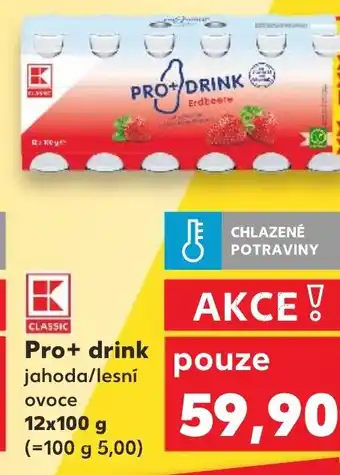 Kaufland Pro+ drink jahoda/lesní ovoce nabídka