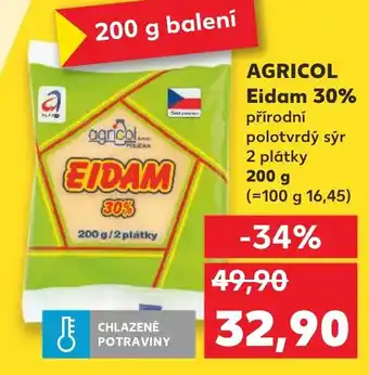 Kaufland AGRICOL Eidam 30% nabídka