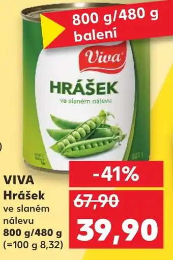 Kaufland VIVA Hrášek ve slaném nálevu nabídka