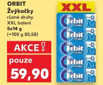 Kaufland ORBIT Žvýkačky nabídka