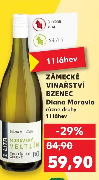 Kaufland ZÁMECKÉ VINAŘSTVÍ BZENEC Diana Moravia nabídka