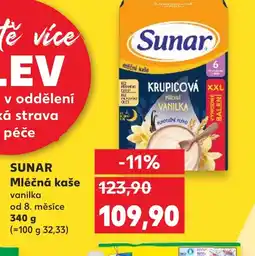 Kaufland SUNAR Mléčná kaše vanilka nabídka