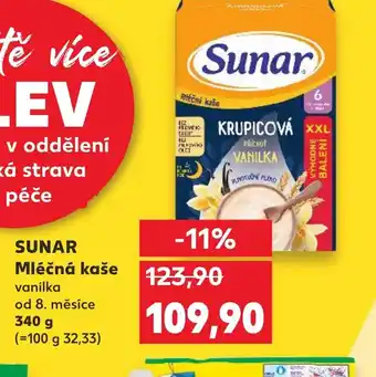 Kaufland SUNAR Mléčná kaše vanilka nabídka