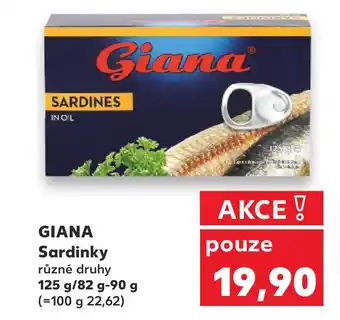 Kaufland GIANA Sardinky nabídka