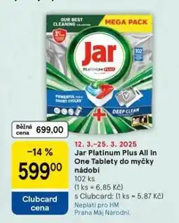 Tesco Jar platinum plus all in one tablety do myčky nabídka