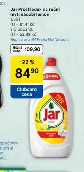 Tesco Jar prostředek na nádobí nabídka