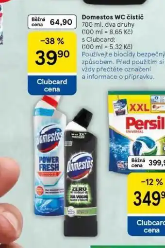 Tesco Domestos wc čistič nabídka