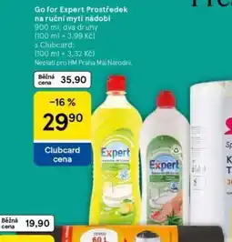 Tesco Go for expert prostředek na mytí nádobí nabídka