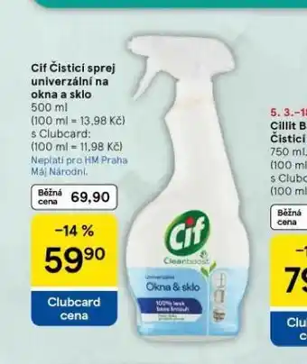 Tesco Cif čistící sprej nabídka