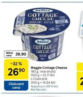 Tesco Meggle cottage cheese nabídka