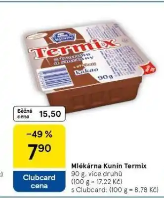 Tesco Kunín termix nabídka