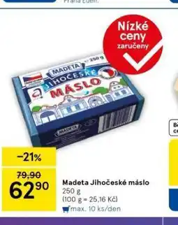 Tesco Madeta jihočeské máslo nabídka