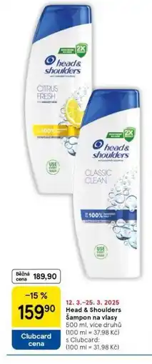 Tesco Head&shoulders šampon nabídka