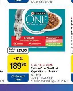 Tesco Purina one sterilcat kapsičky pro kočky nabídka