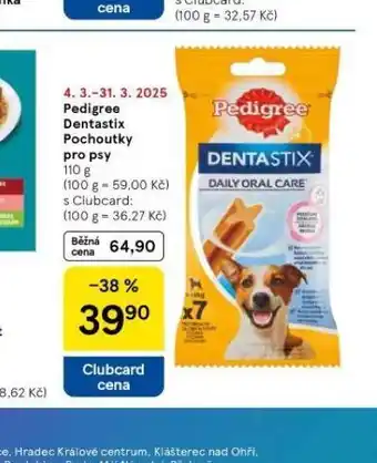 Tesco Pedigree dentální pochoutky pro psy nabídka