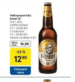 Tesco Pivo velkopopovický kozel 10 nabídka