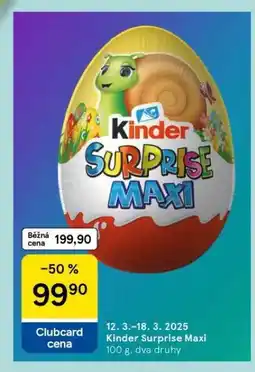 Tesco Kinder surprose maxi nabídka