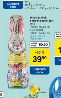 Tesco Tesco zajíček z mléčné čokolády nabídka