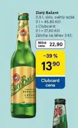 Tesco Pivo zlatý bažant nabídka