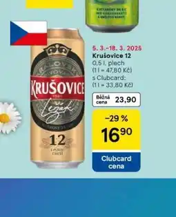 Tesco Pivo krušovice 12 královský ležák nabídka