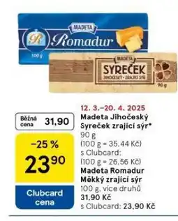 Tesco Madeta romadur nabídka