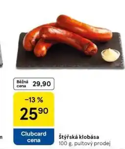 Tesco Štýrská klobása nabídka