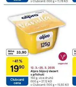 Tesco Alpro sójový dezert s příchutí nabídka