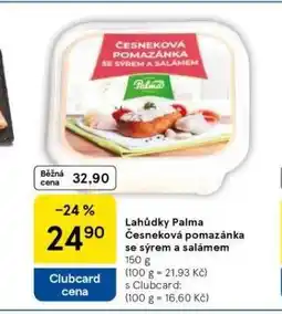 Tesco Česnekov á pomazánka se sýrem a salámem nabídka