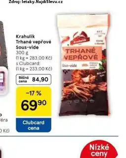 Tesco Trhané vepřové sous-vide nabídka