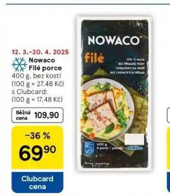 Tesco Nowaco filé porce nabídka