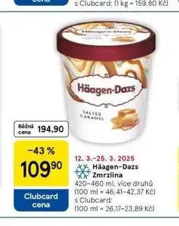 Tesco Häagen dazs zmrzlina nabídka