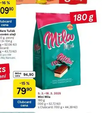 Tesco Mini mila nabídka