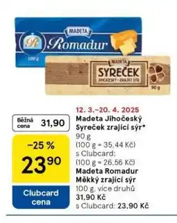 Tesco Jihočeský syreček nabídka