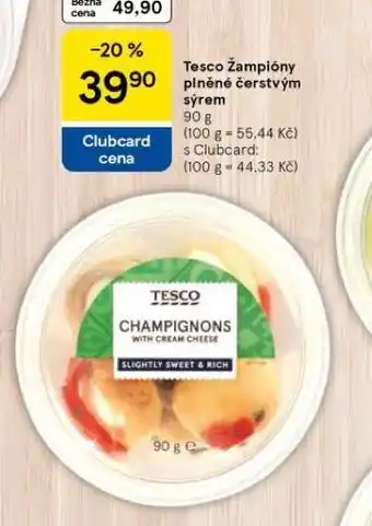 Tesco Tesco žampiony plněné čerstvým sýrem nabídka