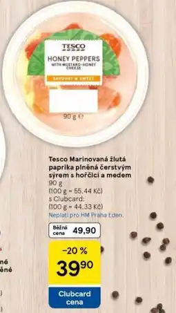 Tesco Tesco marinovaná žlurá paprika plněná čerstvým sýrem s hořčicí a medem nabídka