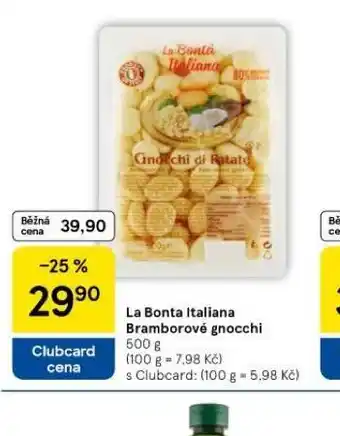 Tesco La bonta italiana bramborové gnocchi nabídka