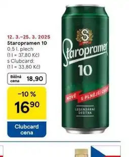 Tesco Pivo staropramen 10 nabídka