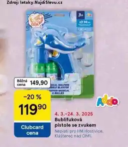 Tesco Bublifuková pistole se zvukem nabídka