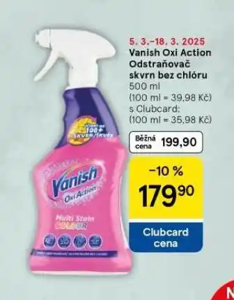 Tesco Vanish oxi action odstraňovač skvrn nabídka