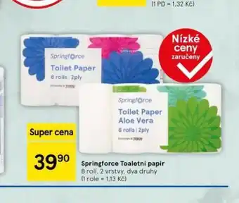 Tesco Spring force toaletní papír nabídka